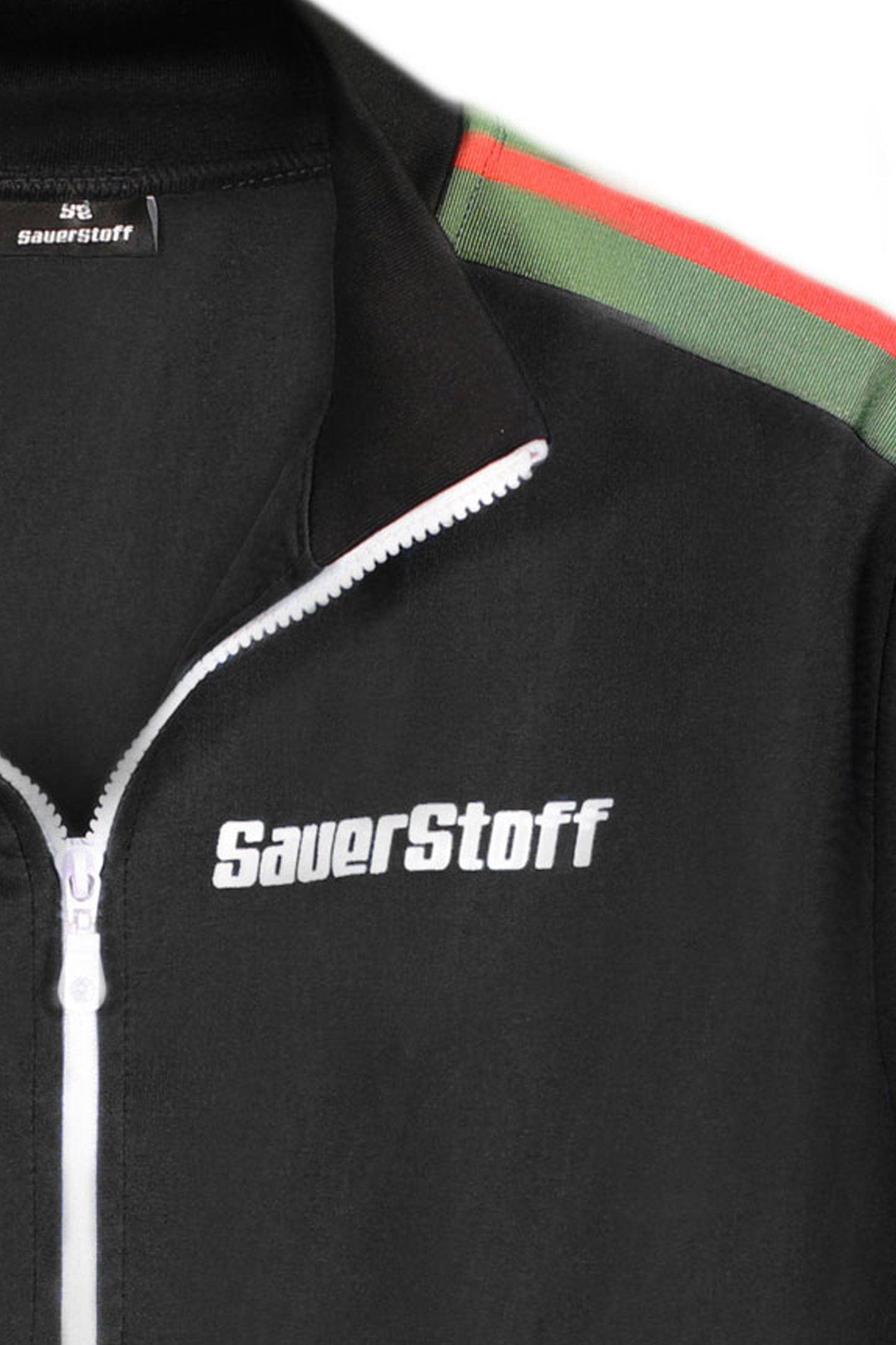 tuta nera logo bianco sauerstoff