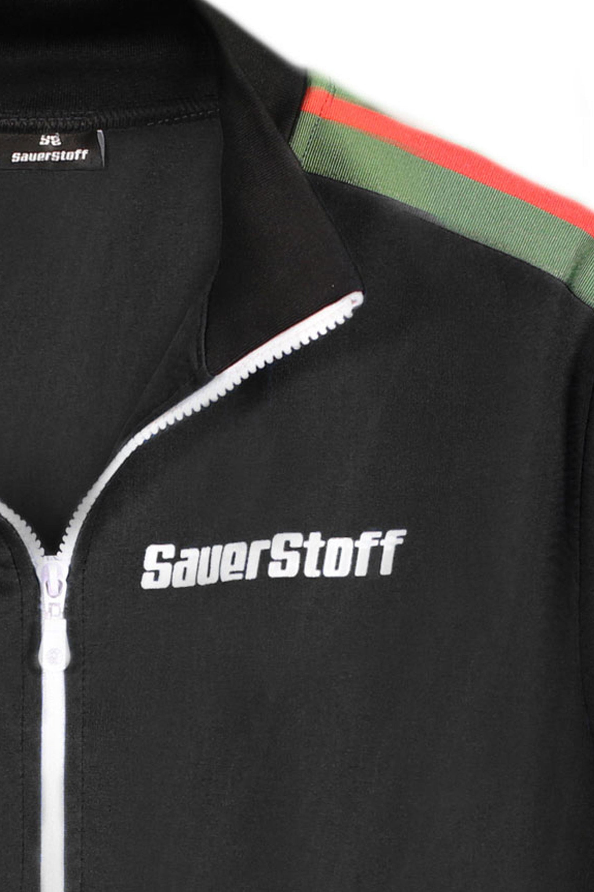 tuta nera logo bianco sauerstoff