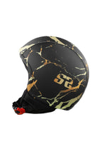 casco senza visiera marble nero lato sinistro