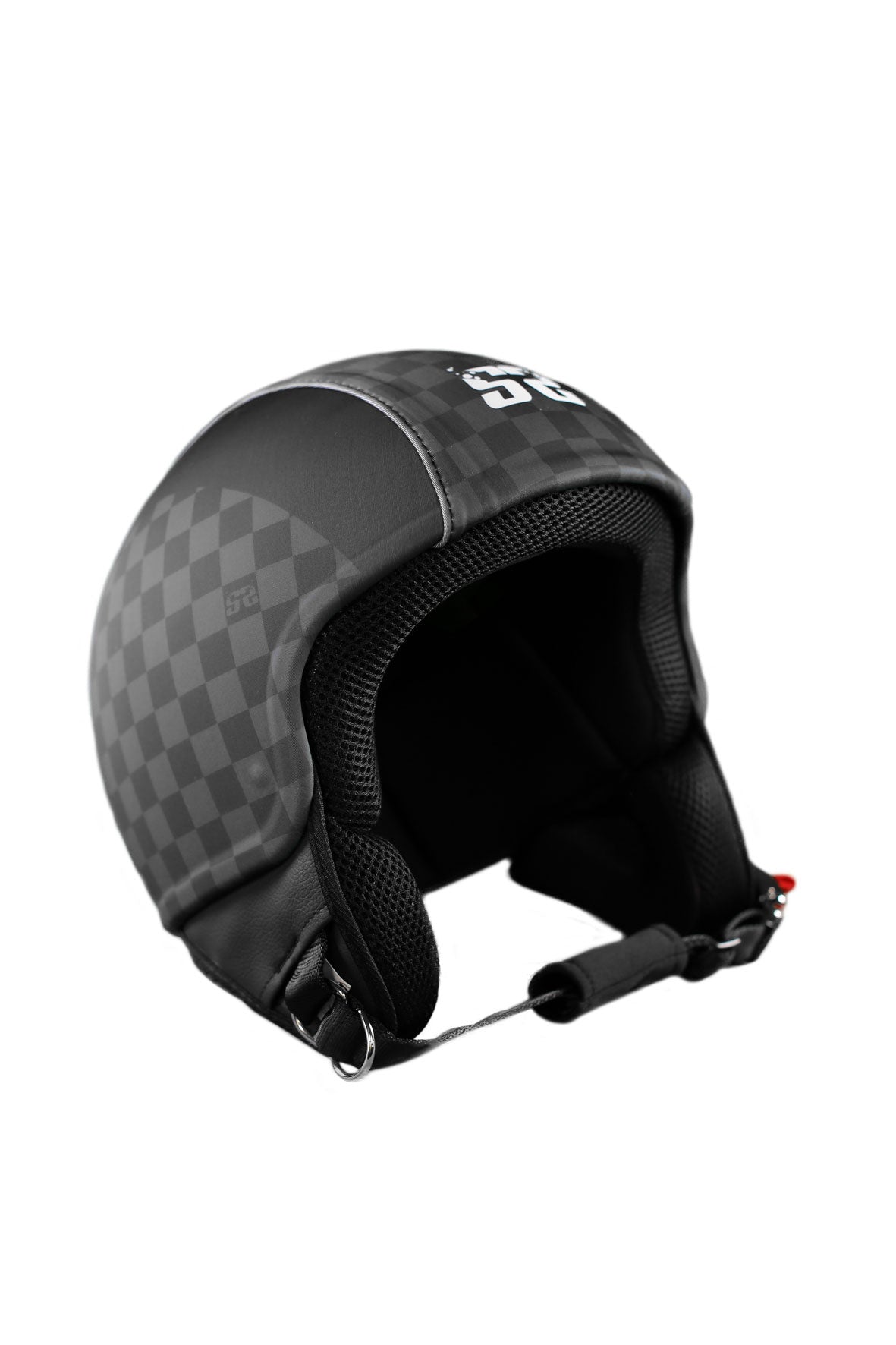 casco senza visiera square nero quadri nero 