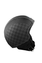 casco senza visiera square nero quadri nero lato destro