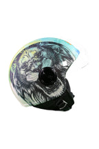 casco demi jet sauerstoff leone colorato lato dx