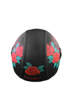 casco demi jet sauerstoff rosa rossa tattoo retro