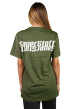 sauerstoff t shirt verde reverse retro