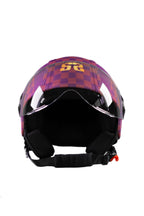 casco demi jet sauerstoff quadri quadretti quadroni rosa avanti