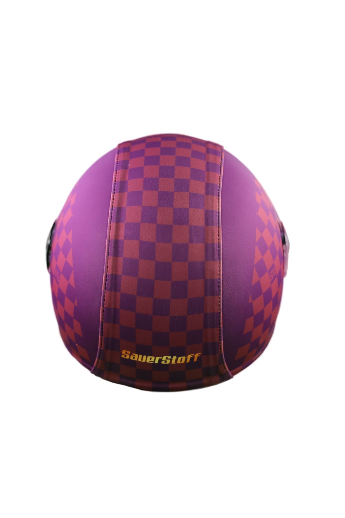 casco demi jet sauerstoff quadri quadretti quadroni rosa retro